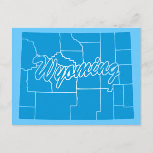 Carte postale de l'État du Wyoming