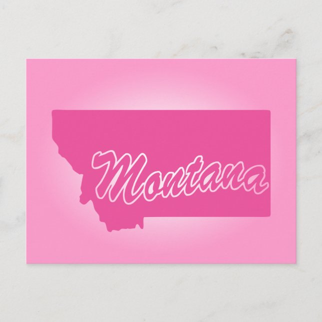 Carte postale de l'État rose Montana (Devant)