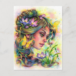 Carte postale de l'éveil printanier