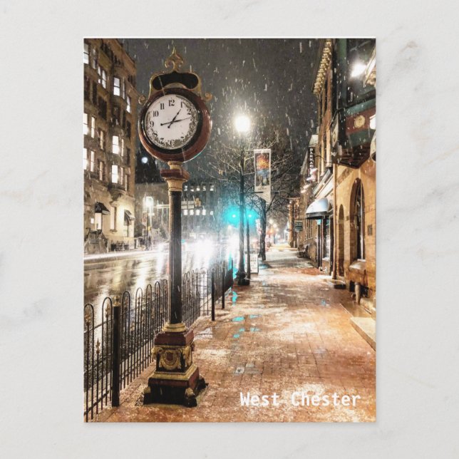 Carte postale de l'horloge West Chester (Devant)
