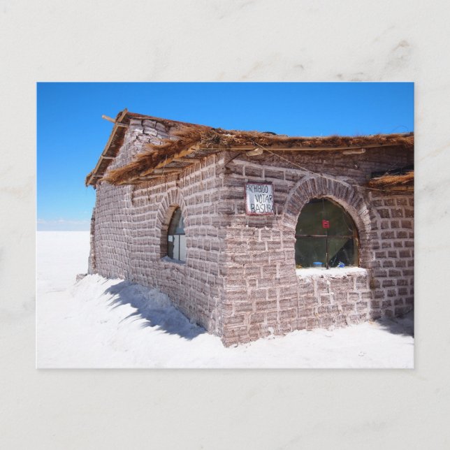 Carte postale de l'hôtel de sel d'Uyuni (Devant)