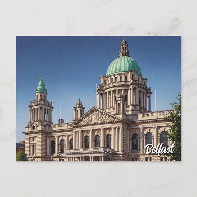 Carte postale de l'hôtel de ville de Belfast (Devant)