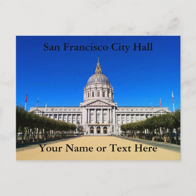 Carte postale de l'hôtel de ville de San Francisco (Devant)
