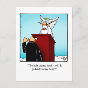 Carte postale de l'Humour d'équilibrage amusant