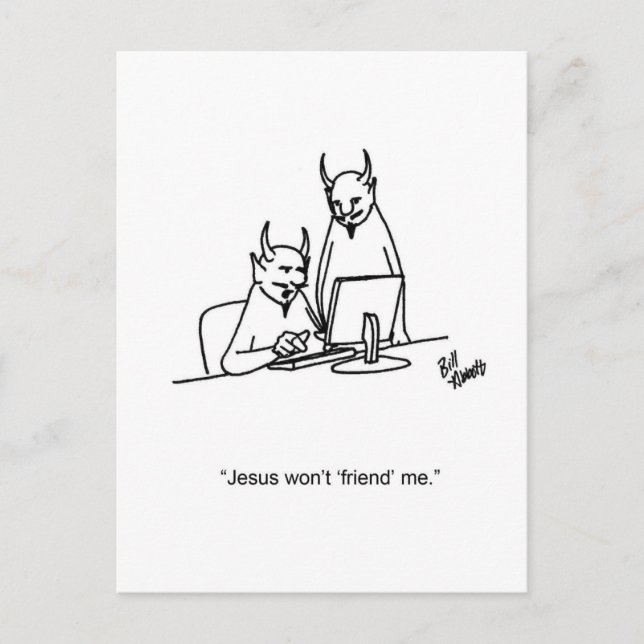 Carte postale de l'Humour des médias sociaux amusa (Devant)
