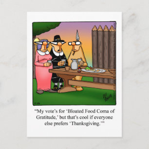Carte postale de l'Humour Thanksgiving drôle