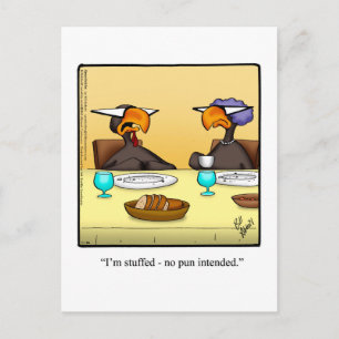 Carte postale de l'Humour Thanksgiving drôle
