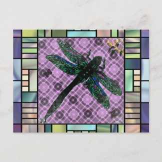 Carte postale de libellule de Tiffany