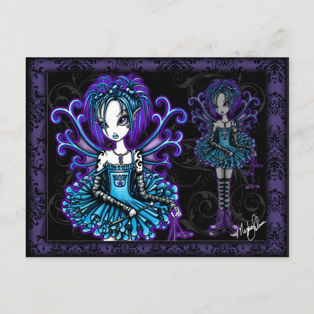 Carte postale de libellule punk Piper (Devant)