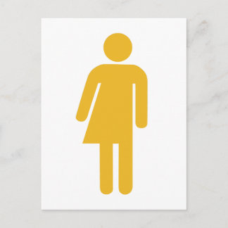 Carte postale de l'icône transgenre jaune