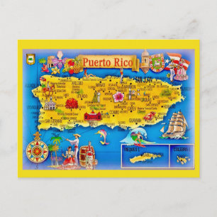 Carte postale de l'île de Porto Rico