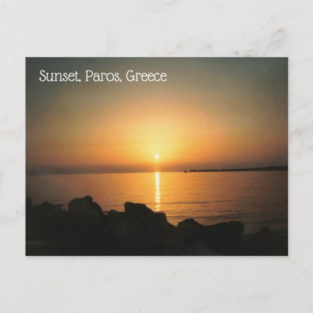 Carte postale de l'île grecque de Paros (Devant)