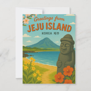 Carte postale de l'île Jeju Corée