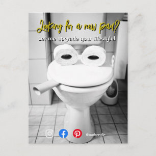carte postale de l'immobilier crampé toilette