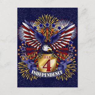 Carte postale de l'indépendance du 4 juillet