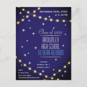 Carte postale de l'invitation à la réunion scolair