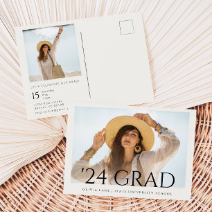 Carte postale de l'invitation de la fête de gradua