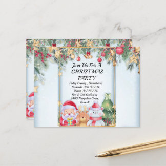 Carte postale de l'invitation de Noël