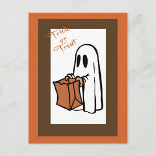 Carte postale de l'invitation Ghost1 de Halloween