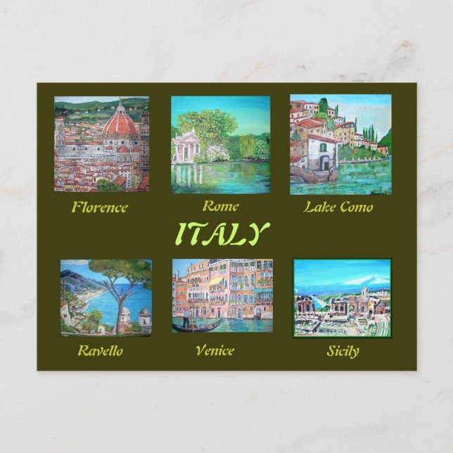 Carte postale de l'Italie (Devant)