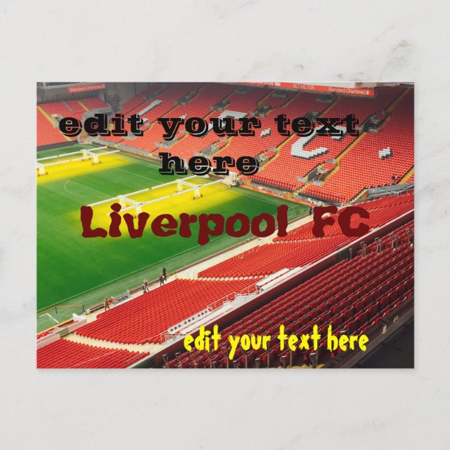 carte postale de Liverpool FC (Devant)
