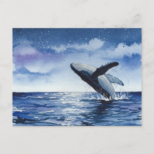 Carte postale de l'océan des baleines