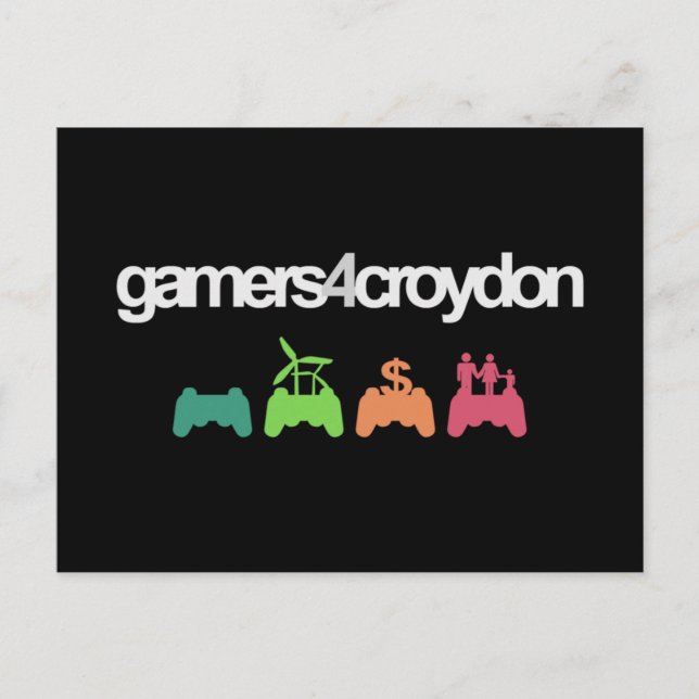Carte postale de logo de G4C, noire (Devant)