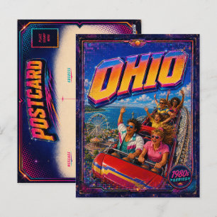 Carte postale de l'Ohio des années 80 Rétro