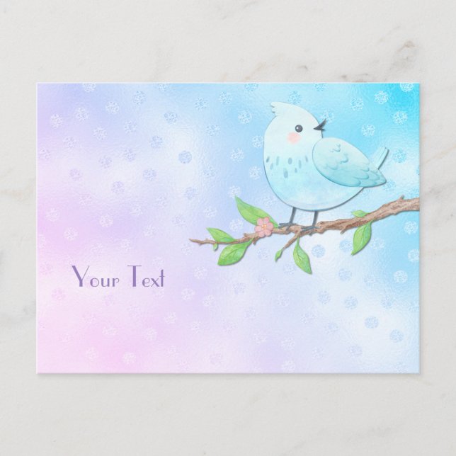 Carte postale de l'oiseau bleu (Devant)