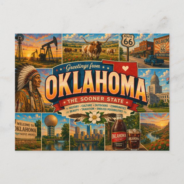 Carte postale de l'Oklahoma (Devant)