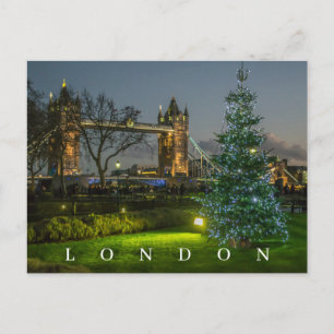 Carte postale de Londres à Noël