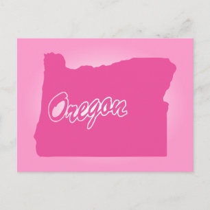 Carte postale de l'Oregon rose