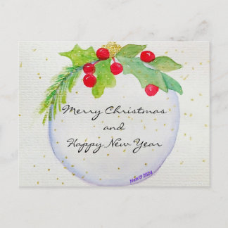Carte postale de l'ornement de Noël