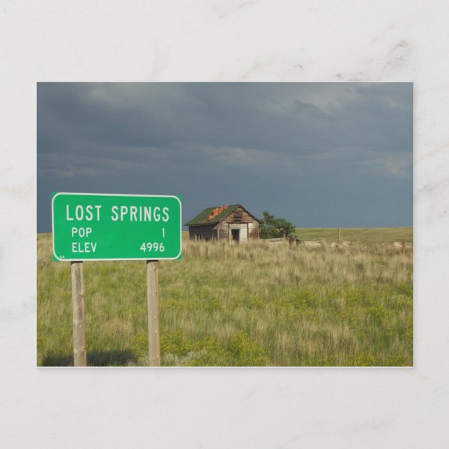 Carte postale de Lost Springs Wyoming (Devant)