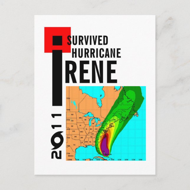 Carte postale de l'ouragan Irene (Devant)