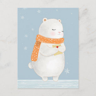 Carte postale de l'ours Kawaii