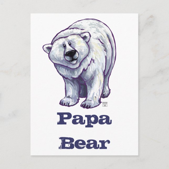 Carte postale de l'ours polaire Papa Bear (Devant)