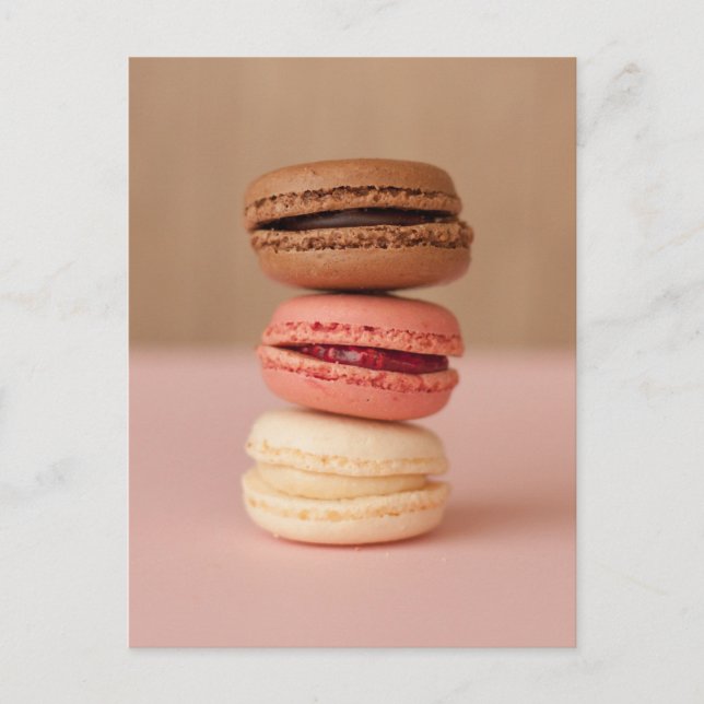 Carte postale de macarons (Devant)