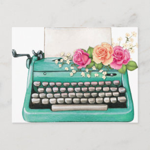 Carte postale de machine à écrire vintage