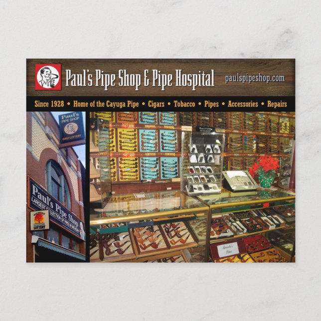 Carte postale de magasin du tuyau de Paul (Devant)