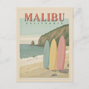 Carte postale de Malibu, Californie - Soleil, sabl