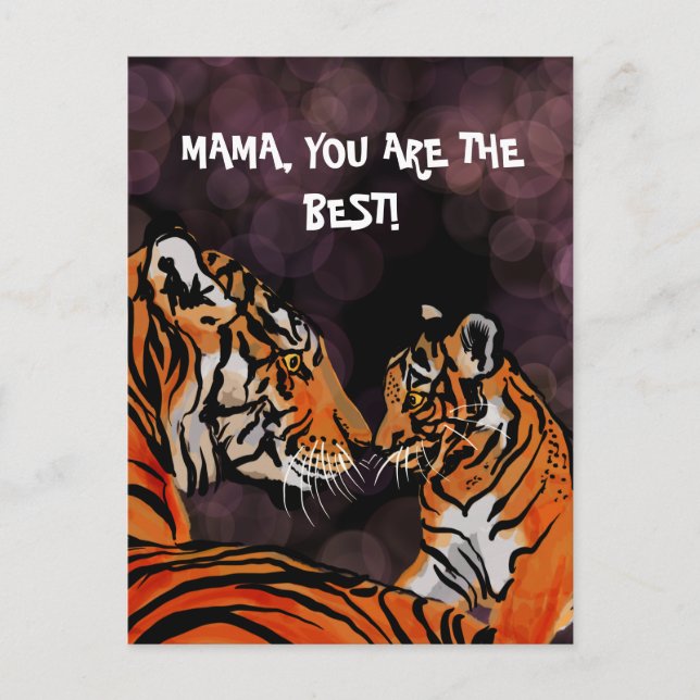 Carte postale de maman tigre (Devant)