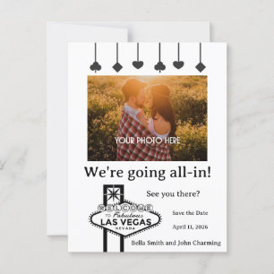Carte postale de mariage à Las Vegas "Sauver la da