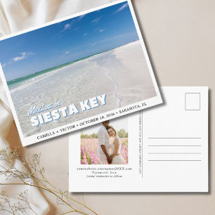 Carte postale de mariage à Siesta Key en Floride p