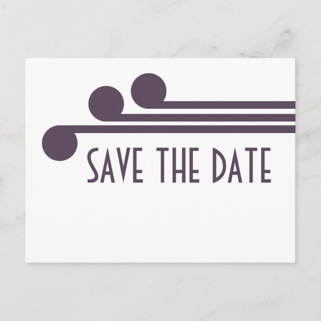 Carte postale de mariage chic déco simple violet (Devant)