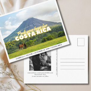 Carte postale de mariage Costa Rica Save the Date