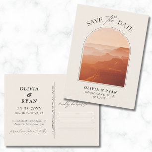 Carte postale de mariage pour annoncer Grand Canyo