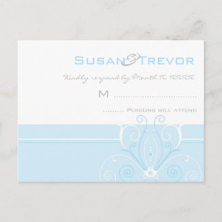 Carte postale de mariage RSVP - Déco moderne