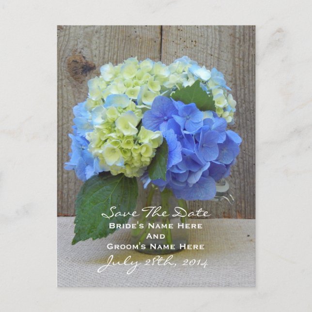 Carte postale de mariage 'Save The Date' avec jar  (Devant)