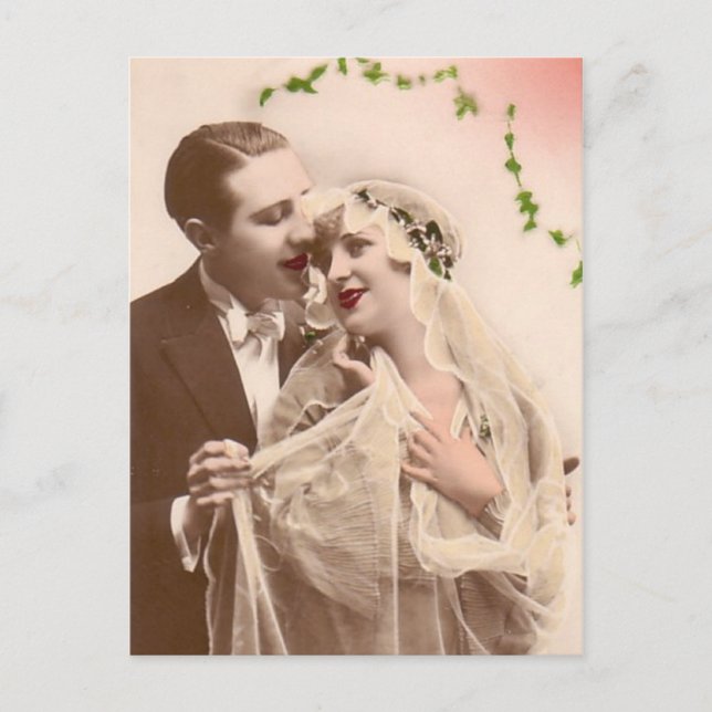 Carte postale de mariage vintage (Devant)